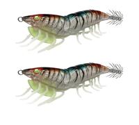 Zeizafa 1 Paire De Leurres Appâts Gabarits De Calmar avec Anneaux Leurres De Pêche en Perles Crochet Lumineux Calmar Artificiel Seiche Crochet Facile À Utiliser