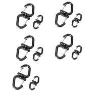 Zeizafa 360 Rotatif Double Mousqueton Portable S Chaîne Crochets Extérieur Pivote Clip Sacs À Porte-clés pour Camping Double Crochets Porte-clés