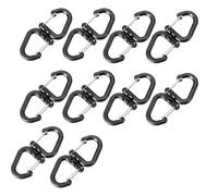 Zeizafa 360 Rotatif Double Mousqueton Portable S Chaîne Crochets Extérieur Pivote Clip Sacs À Porte-clés pour Camping Double Crochets Porte-clés