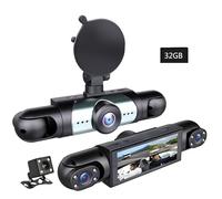 Zeizafa 4 Lens Vehicle Security Camera with 1080P Recording and 32/64GB Memory Card for Fleet Monitoring Car Dashcam Front and Rear