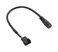 Zeizafa 4Pin Computer Fan Power Cord with 12V/9V/5V Input for External Frame Refrigeration & PC Cooling Access Refrigerating Electrical Supply Cable