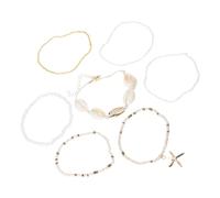 Zeizafa 7pcs Styles Bangles Beach avec des Obus Et Accessoires De Vacances Élégants pour Les Femmes Les Bijoux du Festival Femmes Filles