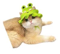 Zeizafa Chapeau Crochet pour Animaux De Compagnie Couvre-Chef pour Décorations De Vacances Fête Chiot Chien Accessoires Photo Chapeau Tricoté pour Chats