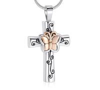 Zeizafa Collier Classique pour Cendres d'animaux De Compagnie Breloque Papillon Sculpté Mémorial pour Compagnie Perdus Stockage Familial Honorant La Mémoire Collier Cendres D' en