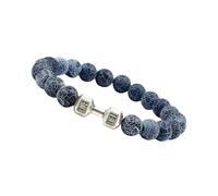 Zeizafa De Mode Masculin Portable avec Pierre Lavée Et Haltère Élégante Naturelle Décoration Charme pour Le Haltère Actif