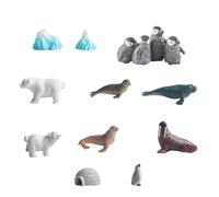 Zeizafa Ensemble De Figurines De Décoration D'icebergs Réalistes avec Icebergs Et Pingouins Ornement D'aquarium De Paysage Décors D'aquarium