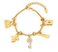 Zeizafa Fashion Charm Bracelet Chain Key Lock Ladies for Youthful Women and Enthusiasts Jewelry
