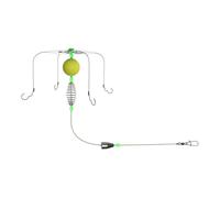 Zeizafa Feeder De Pêche Ligne Ensemble Anti Enroulement Appâts Cage Flotteur Ligne Ensemble avec 4 Crochet Accessoires Appâts Cage Panier Lac Crochet