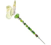 Zeizafa Garden Decorative Stake Craft Materials with Colorful Bead Creative Handmade Butterfly Fairies Wand Backyard Ornament Ground Stake