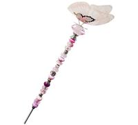 Zeizafa Garden Decorative Stake Craft Materials with Colorful Bead Creative Handmade Butterfly Fairies Wand Backyard Ornament Ground Stake