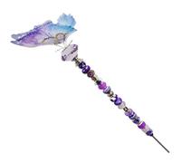 Zeizafa Garden Decorative Stake Craft Materials with Colorful Bead Creative Handmade Butterfly Fairies Wand Backyard Ornament Ground Stake
