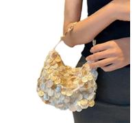 Zeizafa Hand Stitched Beaded Shell Evening Bag ABS Top Handle Purse Luxury Vacation Handbag for Women and Girls Women Handbag