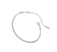 Zeizafa Jonc Minimaliste Élégant Taille Réglable Bijoux en Acier Inoxydable Accessoire Simple À Porter Quotidien