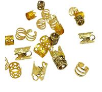 Zeizafa Lot de 100 perles de cheveux en vrac pour tresses, dreadlocks, anneaux de tresse, pinces à cheveux