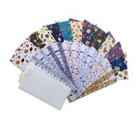 Zeizafa Lot de 12 enveloppes laminées florales pochettes espèces, portefeuille budgétaire, feuilles de classeur filles et femmes, feuilles de budget et enveloppes trous enveloppes de