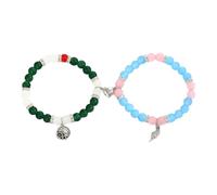 Zeizafa Lot De 2 Bracelets De Couple Magnétiques Uniques avec Perles Bracelets Réglables Parfaits pour Un Ami Ou Un Amoureux Animé Tendance.