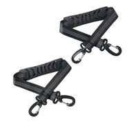 Zeizafa Lot de 2 sangles de transport pour chaussures de ski pour transport et rangement sécurisés des accessoires de snowboard et skate Noir