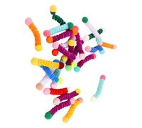 Zeizafa Lot de 24 jouets interactifs pour chats avec balle en peluche douce et ressort ludique pour les jeux en intérieur