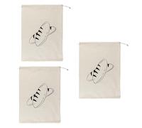 Zeizafa Lot De 3 Sacs À Pain en Lin Conviviaux avec Cordon De Serrage Réutilisables Et Faciles À Utiliser pour Le Stockage du Pain Et des Collations De Pique-Nique en Plein Air