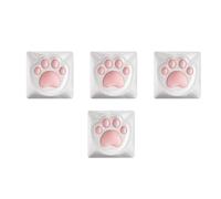 Zeizafa Lot de 4 capuchons de touches 3D en forme de griffe de chat pour claviers mécaniques, accessoires de claviers