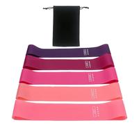 Zeizafa Lot de 5 bandes de résistance antidérapantes unisexes pour les hanches et les squats