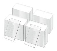 Zeizafa Lot de 50 cartons de table rectangulaires en acrylique transparent pour loisirs créatifs, mariage, anniversaire ou mariage, cartes vierges en acrylique transparent