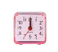 Zeizafa Mini réveil carré silencieux analogique sans tic-tac à piles pour enfants, garçons et filles, cadeau d'anniversaire, horloge numérique murale LED