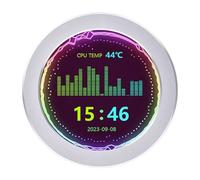 Zeizafa Moniteur USB rond 2,1/2,8 pouces IPS écran secondaire refroidi à l'eau pour la surveillance de PC et la visualisation de la musique moniteur USB moniteur d'ordinateur écran LCD écran IPS 2,1"