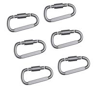 Zeizafa Mousqueton De Sécurité À Clip 6 Pièces Hamac D en Plein Air Outil De Camping Forme D Serrure À Vis en Aluminium 20KG