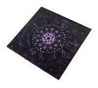 Zeizafa Nappe Carrée en Tissu De Tarot Tapis De Jeu De Société Oracle Astrologique Couverture De Carte Tapis De Divination Couverture De Divination