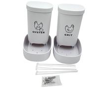 Zeizafa None Tip Chicken Feeder for Grit and Shells High Strength Plastic Slight Easy Maintenance Farm Poultry Tool Spill Chicken Dispenser