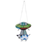 Zeizafa Pendentif peint vache teinté acrylique panneau de fenêtre pour suspension de porte créative jardin décoration maison accessoires