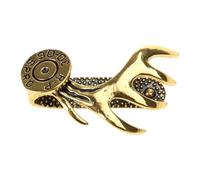 Zeizafa Pince à chapeau élégante en laiton en forme de bois de cerf pour les amateurs de chapeau multifonction