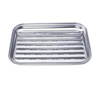 Zeizafa Plaque de cuisson rectangulaire perforée en acier inoxydable de qualité commerciale idéale pour les pâtisseries et les feux de camp