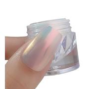 Zeizafa Poudres à Ongles, Poudre à Ongles Miroir Clair de Lune Argent Paillettes Fines Pigments Effet Métallique Vernis Gel Chrome Poudres à Ongles Décorations