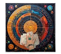 Zeizafa Tapisserie De Divination Carrée Univers Planète Astrologie Nappe De Tarot Nappe De Table Fournitures De Sorcellerie Carte De Divination Nappe Décoration Murale