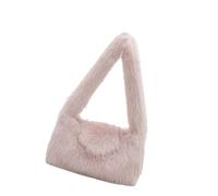 Zeizafa Trendy Shoulder Bag Small Clutches Purses Faux Furs Slings Hobos Toted Handbag Trendy Underarm Bag for Womens Girls Faux Furs Hobos Toted Handbags, rose