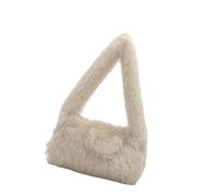 Zeizafa Trendy Shoulder Bag Small Clutches Purses Faux Furs Slings Hobos Toted Handbag Trendy Underarm Bag for Womens Girls Faux Furs Hobos Toted Handbags, Kaki