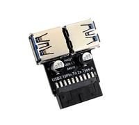 Zeizafa USB3.0 19Pin to Double a Port Female Output Adapter Header ./3.1 C Type Converter Motherboard USB Extension