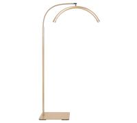 ZEKAHOV Half Moon Lampadaire LED professionnel sans ombre pour techniciens de cils, esthéticiennes et tatoueurs à intensité variable pour extensions de cils, nail art, maison et bureau (doré)