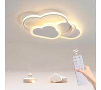 ZEKEI Plafonnier LED, lampe de plafond créatif nuage, 42W 3400lm 52cm, avec dimmable télécommande 3000-6500K, plafonniers blancs modernes applique murale pour de salon, couloir et chambre de enfant