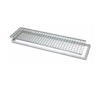 Zeker Grilles caillebotis en Acier galvanisées 20 x 100 cm avec Cadre pour caniveau de Drainage, Collecte et évacuation des eaux pluviales