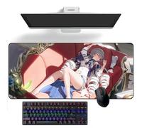 ZEKYGPP Anime Tapis de souris Honkai Impact 3rd Bronya Zaychik Tapis de bureau Anime Tapis de souris Grand tapis de souris en caoutchouc