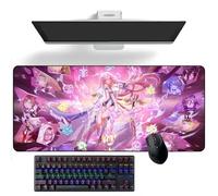 ZEKYGPP Anime Tapis de souris Honkai Impact 3rd Elysia Tapis de bureau Anime Tapis de souris Grand tapis de souris en caoutchouc