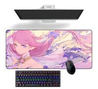 ZEKYGPP Anime Tapis de souris Honkai Impact 3rd Elysia Tapis de bureau Anime Tapis de souris Grand tapis de souris en caoutchouc
