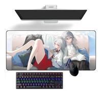 ZEKYGPP Anime Tapis de Souris Honkai Impact 3rd Fu Hua Tapis de Bureau Anime Tapis de Clavier Grands Tapis de Souris en Caoutchouc Tapis de Souris