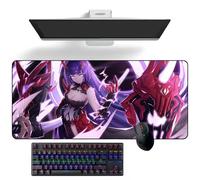 ZEKYGPP Anime Tapis de Souris Honkai Impact 3rd Raiden Mei Tapis de Bureau Anime Tapis de Clavier Grands Tapis de Souris Caoutchouc Tapis de Souris