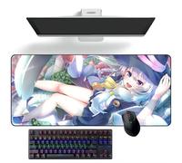 ZEKYGPP Anime Tapis de souris Wandering Witch : The Journey of Elaina Tapis de souris Anime Tapis de bureau Tapis de clavier Grands tapis de souris