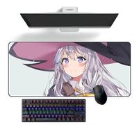 ZEKYGPP Anime Tapis de souris Wandering Witch : The Journey of Elaina Tapis de souris Anime Tapis de bureau Tapis de clavier Grands tapis de souris