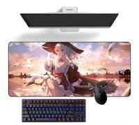 ZEKYGPP Anime Tapis de Souris Wandering Witch: The Journey of Elaina Tapis de souris Anime Tapis de Bureau Tapis de Clavier Tapis de souris Grand
